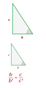 , Criterios de semejanza de triángulos rectángulos, Estudianteo